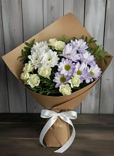 Букет цветов из:  Хризантемы и Розы в Войновой-Горе