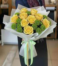 Букет цветов из:  Хризантемы и Розы в Войновой-Горе
