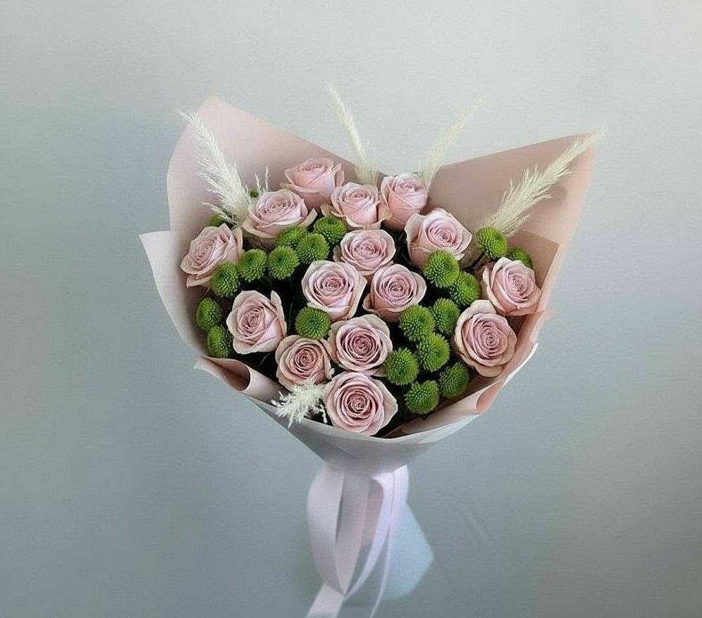 Букет цветов из: Розы и Хризантемы в Войновой-Горе