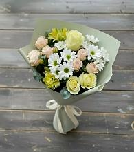 Букет цветов из:  Альстромерии, Розы и Хризантемы #REPLACE_PRED# Войновой-Горе