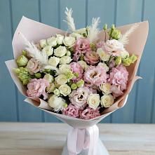 Букет цветов из:  Альстромерии и Розы в Войновой-Горе